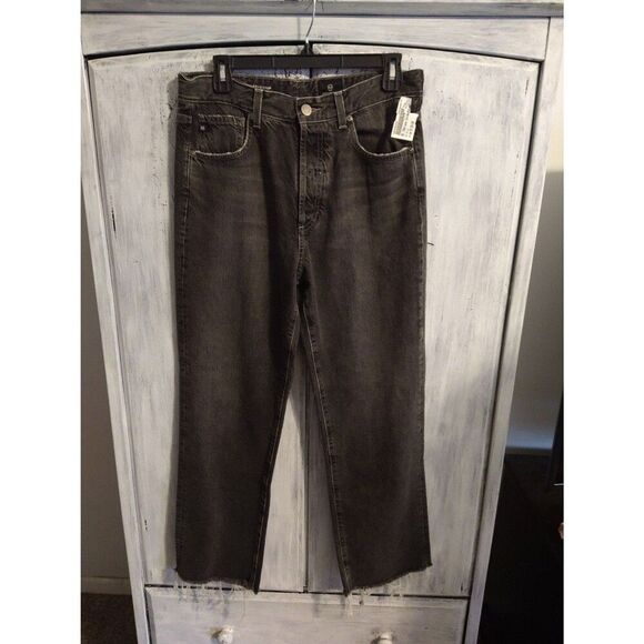- Adriano goldshmied Alexxis distressed black cropped denim size 30 jeans - Picture 1 of 10